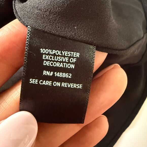 Torrid Choker Tank Georgette Jeweled Neck Sleeveless Lined Tie Blouse Sz 2 (2X) - Picture 12 of 12